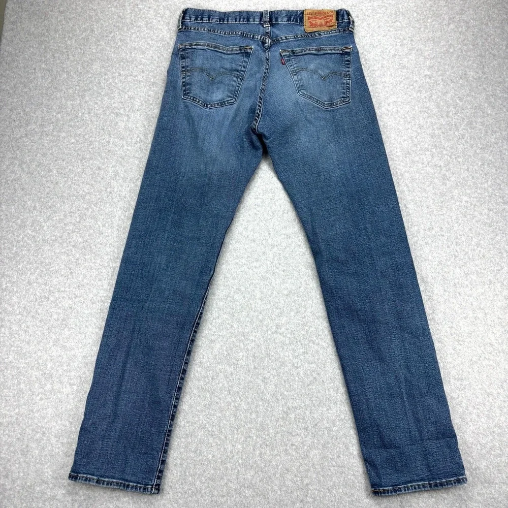 Levi's 501 Jeans Mens 32x34 Blue Denim Stretch Original Fit Straight Button Fly